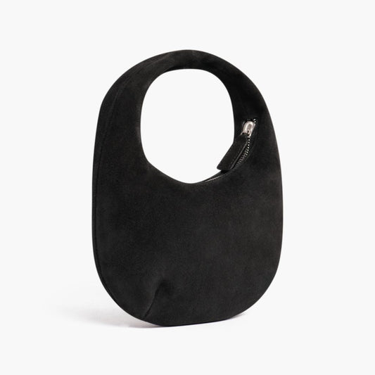 Mini Crescent | Black Suede