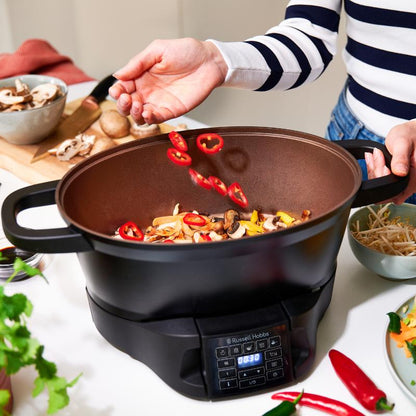 6.5L Electric Multicooker, 8 Functions, Dishwasher-Safe Parts