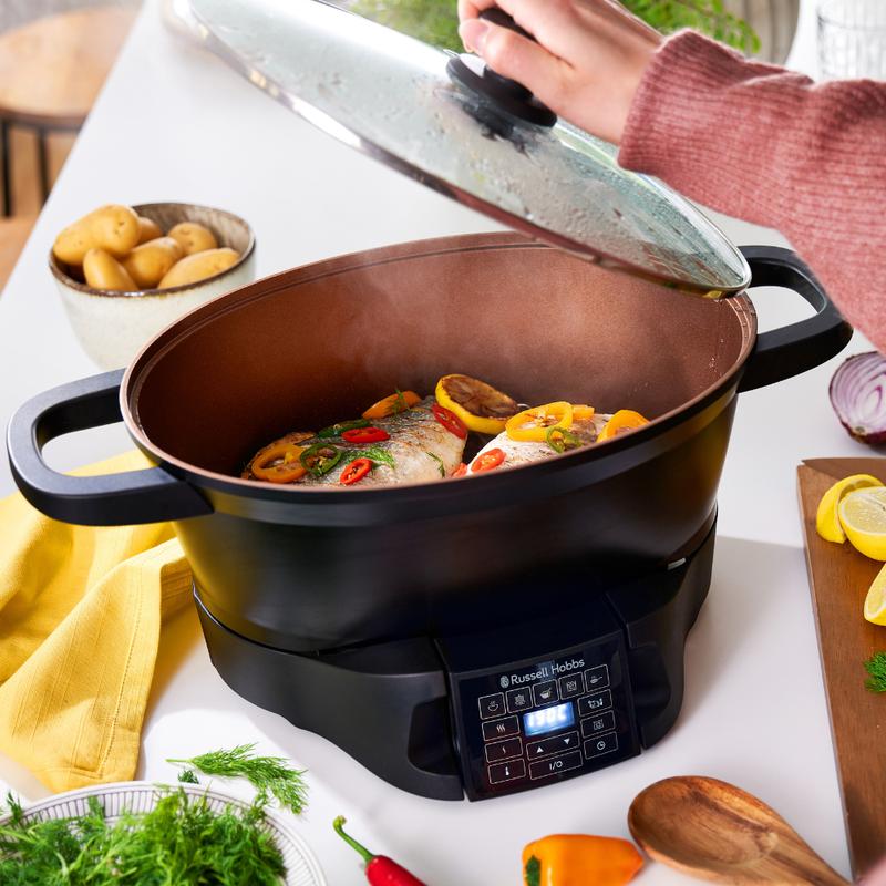 6.5L Electric Multicooker, 8 Functions, Dishwasher-Safe Parts